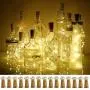 Decorman Weinvorratschloss-Lichter, 15er-Pack 10 LED Korkform Silberdraht LED Sterne-Fairy Mini Lichterketten für DIY/Dekoration/Party/Hochzeit/Weihnachten/Halloween (Warmweiß)