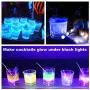 LED Untersetzer, 40er Pack Leuchtende Untersetzer für Getränke, Licht für Wein- und Spiritiglasflaschen, klare Glasuntersetzer, farbwechselnde LED-Bar/Nachtclub-Party-Getränke, Bar, Hochzeit, Partydekorationen (Multicolor)