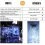 Lumières Mason Solaires - Guirlande Mason Solaires 30 LEDs avec Couvercle, Guirlandes Étoiles Luciole Extérieures Waterproof pour Patio Jardin Mariage Décor (Blanc Froid)(10 Pièces)
