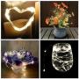 LOFTPLUS Bottle Lights Golden Metal Warm White Lights 1AA Battery-Operated with Daily Timer 6hours Blinking & All The Time On Modes