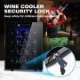 12 Bottle Wine Cooler Refrigerator,Wine Fridge Freestanding with Lock & Digital Temperature Control Fridge Glass Door,Mini Wine Cabinet for Red, White, Champagne or Sparkling