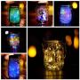 Solar Mason Jar Lights 6 Packs 30 LEDs Fairy String Lights Solar Powered Outdoor Waterproof Mason Jars Hanging Mason Jar Solar Lights Table Decor for Patio Christmas, Garden, Wedding, Yard and Lawn