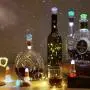 Uniyou USB wiederaufladbare Weinflaschen-Lichter mit 80 Zoll Lichtkette LED bunte Glühbirnen-Lichterkette mit 20 warmweißen Lichtern für Hochzeit Festival Halloween Party Dekoration (2er Pack)