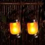 YUEFA Solar Lanterns Outdoor Waterproof, Mason jar Hanging Solar Garden Lights lantrens,for DIY Garden Patio Holiday and Outdoor Large Lawn Decoration