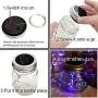 Solar Mason Jar Lid Lights 8er Pack, 30 LED Solar String Light Waterproof Fairy Hanging Lighting Solar Lids Jar Lights with 8 Hangers (Keine Gläser) für Garten, Terrasse, Tisch, Hochzeit Dekoration, Farbige