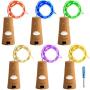 AFUNTA 6 Pcs Cork Lights with Screwdriver, Bottle Lights Fairy String LED Lights, 30 Inches Copper Wire 15 LED Bulbs Suitable Party Wedding Concert Festival Christmas Tree Decoration -Multi Colors