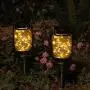 Luminaires solaires en verre de demi ZYLIWOO, Lanternes solaires décoratives, Extérieur, Étanches, pour Jardin, Terrasse, Cour, Décoration de Noël Luminaires solaires en verre de demi ZYLIWOO, Lanternes solaires décoratives, Extérieur, Étanches, pour Jardin, Terrasse, Cour, Décoration de Noël