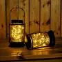 Hängeleuchten aus Glasgefäßen, Decorman 2er Set 30 LED Wasserdichte Sterne-Fairy Lights mit Stäben für Party, Terrasse, Garten, Wegbeleuchtung (Warmweiß)