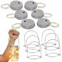 Metallschraubdeckel für Mason-Jars mit Fairy Lights (Weiß, 6 Stück)