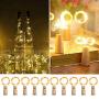 10 Pack Wine Bottle Lights with Cork, 6.6 FT 20 LED Copper Wire Fairy Lights Battery Operated Mini String Lights for Party Wedding Christmas Festival Bar Decoration, Warm White