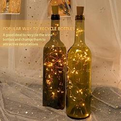 Wine Bottle Lights, 16Packs of LED Copper Wire Light Battery Operated Colourful Fairy String Light for DIY Bottles, Weddings, Christmas, Halloween 20 LEDs Decorative Cork Lights(78Inches Wire)