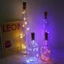 LoverNite Weinvorrats-Lichter mit Korken, 8er Pack, Batteriebetriebene 15 LED Kork-Form Silberdraht Farbige Fee Mini Lichterketten für DIY, Party, Dekoration, Weihnachten, Halloween, Hochzeit (Mehrfarbig)