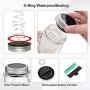TURBO SII Solar Mason Jar Laternen, 6er Pack Bunt 30 LED Solar Laternen für Garten Party Patio Weg Weihnachts Fairy Hochzeit Dekoration (Glasbehälter & Griffe inklusive)