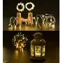 Lvyinyin 20 Stück Kupferdraht-Fairy Lights, 6,6 V Batteriebetriebene Flexible Sterne Lichter für DIY Weihnachten, Halloween Hochzeit und Party Dekoration, Warmweiß