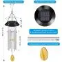 Sonnenwindspiele mit Licht, Solarbetriebene Windspiele mit Farbwechsel, Energiesparend, Rostfrei und Wasserdicht, Dekoratives Hänge-Windspiel für Zuhause, Garten und romantische Geschenke zum Geburtstag oder zum Muttertag.