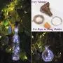 8er Pack Solarbetriebene Weinvorratsleuchten mit 20 LEDs, wasserdichte Korkleisten-Fairy-Lichter für Weinflaschen, Garten, Terrasse, Tischdeko (Weiß)