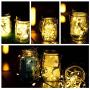 Solar Mason Jar Lights 2 Packs 30 LEDs Fairy String Lights Solar Powered Outdoor Waterproof Mason Jars Hanging Mason Jar Solar Lights Table Decor for Patio Christmas, Garden, Wedding, Yard and Lawn