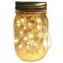 Ovker Solar Mason Jar Lid Lights 20 LED Light String Fairy Light,IP65 Waterproof Light for Garden Deck Patio Party Wedding Christmas Decorative Lighting (Warm White)