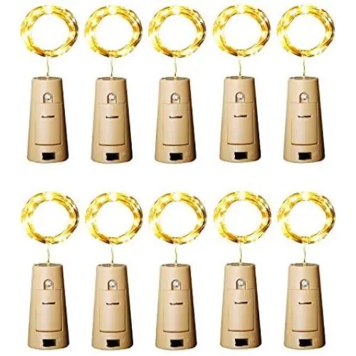 Guirlandes Lumineuses en Forme de Bouchon de Bouteille de Vin, 15 LED, 10 Pièces, Guirlande Lumineuse Faerie Waterproof, Alimentée par Batterie, pour Décoration de Flacons, Fêtes de Noël, Mariages, Festivals, Bars, Lumière Blanche Chaude. Guirlandes Lumineuses en Forme de Bouchon de Bouteille de Vin, 15 LED, 10 Pièces, Guirlande Lumineuse Faerie Waterproof, Alimentée par Batterie, pour Décoration de Flacons, Fêtes de Noël, Mariages, Festivals, Bars, Lumière Blanche Chaude.