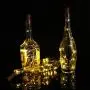 OASO 12 Pack 20 LED Wine Bottle Lights with Cork,3.3 ft Silver Wire Warm White Cork Lights Battery Operated Fairy String Lights for Wine Liquor Bottles Wedding Party Table Décor