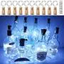 20 LED Weinvorratsleuchten mit Korken, 10er Pack – 2m Kupferdraht Sterne-Feenleuchten zur individuellen Gestaltung von Veranstaltungen, Party, Hochzeit, Weihnachten, Halloween (10er Pack – Kaltweiß)