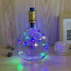 LOFTPLUS Bottle Light Blue Metal Multi-Color LED Lights 1AA Powered Featured 6-Hour Timer for Mothers Day Halloween Thanksgiving Christmas