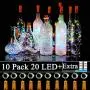 Guirlandes Lumineuses pour Bouteilles de Vin - 10 Pièces avec Bouchons - 20 LED Alimentées par Batterie, Fil de Fée en Cuivre pour Jardin, Patio, Allée, Décoration Extérieure, DIY, Fête, Mariage (10, Couleurs - Stabilité) Guirlandes Lumineuses pour Bouteilles de Vin - 10 Pièces avec Bouchons - 20 LED Alimentées par Batterie, Fil de Fée en Cuivre pour Jardin, Patio, Allée, Décoration Extérieure, DIY, Fête, Mariage (10, Couleurs - Stabilité)
