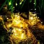 Lampe Mason en verre décorative à LED, étanche pour extérieur, 2 packs, 30 LED, étoiles, lucioles, avec 2 supports (sans les bocaux), pour terrasse/jardin. Lampe Mason en verre décorative à LED, étanche pour extérieur, 2 packs, 30 LED, étoiles, lucioles, avec 2 supports (sans les bocaux), pour terrasse/jardin.