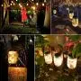Guirlandes Solaires en Bocal Mason, 6 Pièces, 30 LED, avec Suspentes, Guirlande Lumineuse Solaire Miniature pour Noël, Patio, Jardin, Terrasse, Jardin, Gazon