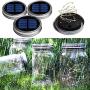 Warm White Solar Mason Jar Lights Outdoor Decor Waterproof, 4 Pack LED Wide Mouth Mason Jar Fairy Lights Solar Powered (Excluding Jars) for Outdoor/Indoor Patio Garden Wedding Table Top Decorations