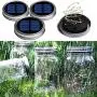 Warme Weiß LED Mason Jar Laternen, Outdoor Dekoration, Wasserdicht, 4er Set, Solarbetriebene Laternen für breite Öffnung Mason Jar, für Outdoor/Indoor Patio Garten Hochzeit Tisch Dekorationsbeleuchtung