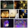 TURBO SII Solar Mason Jar Laternen, 6er Pack Bunt 30 LED Solar Laternen für Garten Party Patio Weg Weihnachts Fairy Hochzeit Dekoration (Glasbehälter & Griffe inklusive)