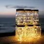 6er-Pack Fairy Lights, Akkuschlauch mit 10 LEDs, Wasserdicht, Flexibel, Silberbeschichtet Kupferdraht, Laternen-Lichter für Hochzeit, Dekoration, Tischdeko, Flaschen (Warmweiß)