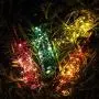 12er Set Farbinhaltige Weinvorrats-Lichter mit Korken – 20 LED/Set, Batteriebetriebene Mini-Feenkerze-Lichter für Weihnachtsdekorationen, DIY, Party, Dekoration, Hochzeit (12 zusätzliche Batterien enthalten)