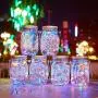 XVZ Solar Mason Jar Lid Lights 2er Pack, 20 LED Lichterkette, IP65 Wasserdicht für Garten, Terrasse, Party, Hochzeit, Weihnachten Dekorbeleuchtung (Multicolor)