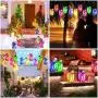 10er Pack Solar Mason Jar Deckellichter, 30 LED, mit 10 Hängern, für Innen- und Außenbereich, Hochzeit, Gartenparty, Partydekoration, Geschenk (Ohne Gläser) (5 Farben)
