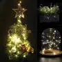CYLAPEX Pack of 6 Wine Bottle Lights with Cork, 20 LED Wine Bottle with Lights on Copper Wire, LED Cork Lights for DIY of LED Decoration, Wedding Centerpiece, Party, Christmas, Halloween, (Warm White)