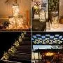 Solar Mason Jar Laternen, Solarbetriebene Laternen für Outdoor Dekoration, 20 LED Hängende Laternen für Garten Dekoration Outdoor Lichter, für Raum, Patio, Garten, Party, Hochzeit, Weihnachten