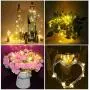LED Kork Wein Flasche Sterne Glühbirnen Lichtketten, Batteriebetriebene Lichtkette mit 15 Mikro-LEDs DIY für Bar, Wein, Schlafzimmer, Partys, Hochzeiten Dekor (6 Stück 75cm/2,5ft Warmweiß)