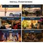 8 Modes Solar Umbrella Lights + 8 Pack 20 LEDs Solar Wine Bottle Lights with Cork