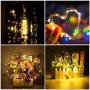 ALED LIGHT 6 Pack LED Solar Wine Bottle Lights 1 Metre 10 Lights Cork Shaped Light Copper Wire Starry String Lights for Bottle DIY/Wedding/Christmas/Thanksgiving/Dating Warm White