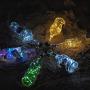8 Modes Solar Umbrella Lights + 8 Pack 20 LEDs Solar Wine Bottle Lights with Cork