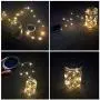 Solar Mason Jar Hängeleuchten, 8er Set mit 30 LEDs (Haken & Gläser inklusive) Solar Laternen Tischleuchten, Outdoor Gartenlampe Dekoration für Terrasse Garten, Hof, Boden, Treppe und Terrasse