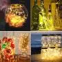 Zebbyee Mini LED Lichterkette mit Knopfbatteriebetrieben, 20er Pack, Wasserdichte Lichterkette mit 20 LEDs aus Kupferdraht – für Schlafzimmer, Weihnachtsfeier, Mason Jar Dekorationen