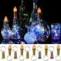 Wein-Flaschen-Lichter, 10er Set, Batteriebetriebene Mini-Lichter, Diamantförmige LED-Kerzen, für Weinflaschen, Tischdeko, Party, Weihnachten, Halloween, Hochzeit, Indoor-Dekoration, Mehrfarbig