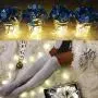 6 PCS Feehen YKB Sternenkettenlichter mit 20 Mikroleuchten an 3,3FT/1m Kupferdraht, mit 2xCR2032 (inkl.) Batterien betriebene, für Hochzeit Party Halloween Weihnachten Dekorationen, Warmweiß