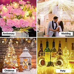 Wine Bottle Lights with Cork 20 Pack Cork Lights LED Mini Fairy String Lights DIY 20 LEDs/Per Light Battery Operated for Home Party Wedding Festival Indoor Outdoor Decoration(Warm White)