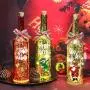 MJ Premier Weihnachtsdekoration, Weihnachtsdekoration Wein Flasche Lichter, Batteriebetriebenes LED Glas mit Timer, Dekorativ für Tischplatte Display Centerpiece Weihnachtsfeier Zuhause (3C)