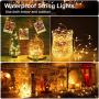 12 Pack LED Fairy String Lights Battery Operated, 6.9ft 20 LEDs Waterproof Silvery Copper Wire Lights, Flexible Firefly Starry Christmas Lights for Bedroom Wedding Party Mason Jar (Warm White)