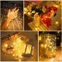 MUMUXI 24 Pack Fairy Lights Battery Operated, 7.2ft 20 LED Mini Waterproof String Lights Copper Wire Firefly Starry Lights for Wedding Party Mason Jars Crafts Christmas Decor, Warm White